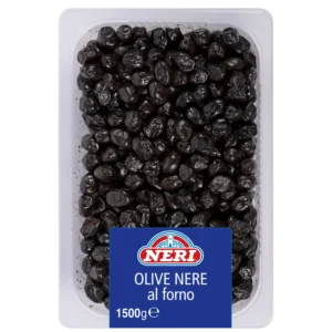 Vaschetta di olive nere al forno intere