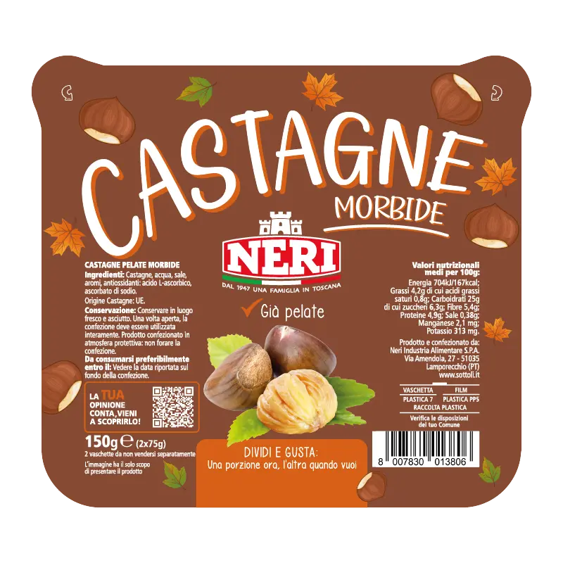 Snack di castagne morbide