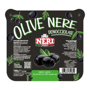Snack di olive nere denocciolate