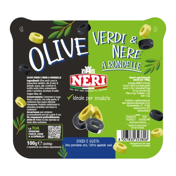 Snack di olive mix a rondelle