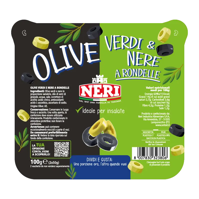 Snack di olive mix a rondelle